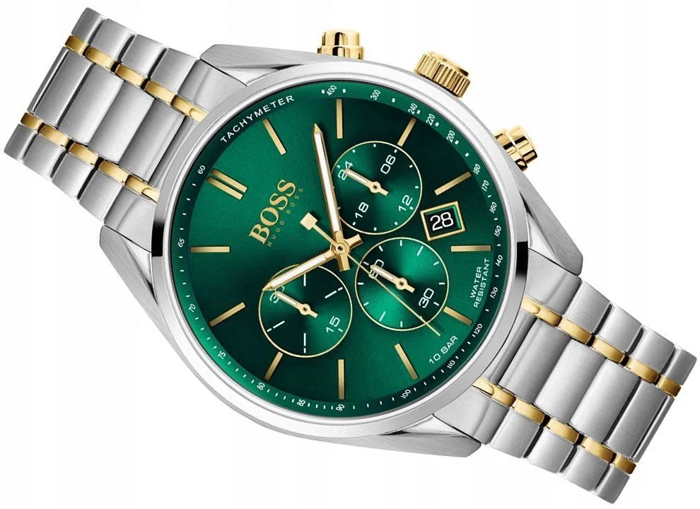 Hugo Boss Champion Chronograph Green Dial 1513878 - View 6