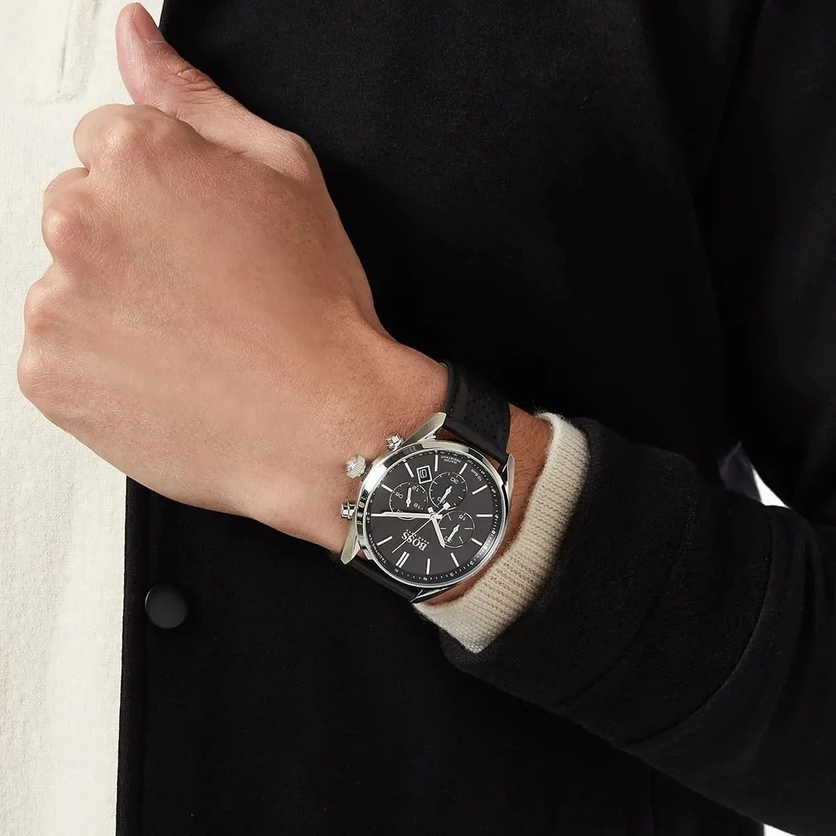 Hugo Boss Champion Chronograph watch black dial - View 5