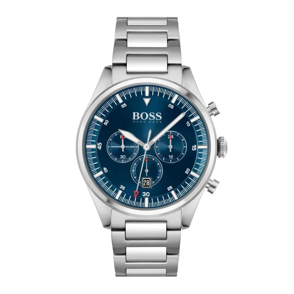 Hugo Boss Pioneer Chronograph Blue Round Luminous Dial 1513867