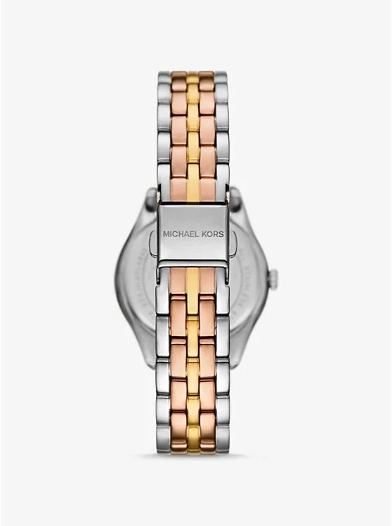 Michael Kors Mini Harlowe Pavé Tri-Tone Watch (MK4846) - View 2